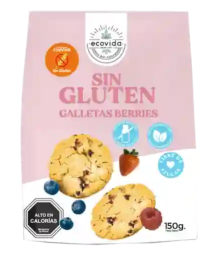 Ecovida Galletas sin Gluten sin Azúcar y sin Lactosa Sabor Bayas