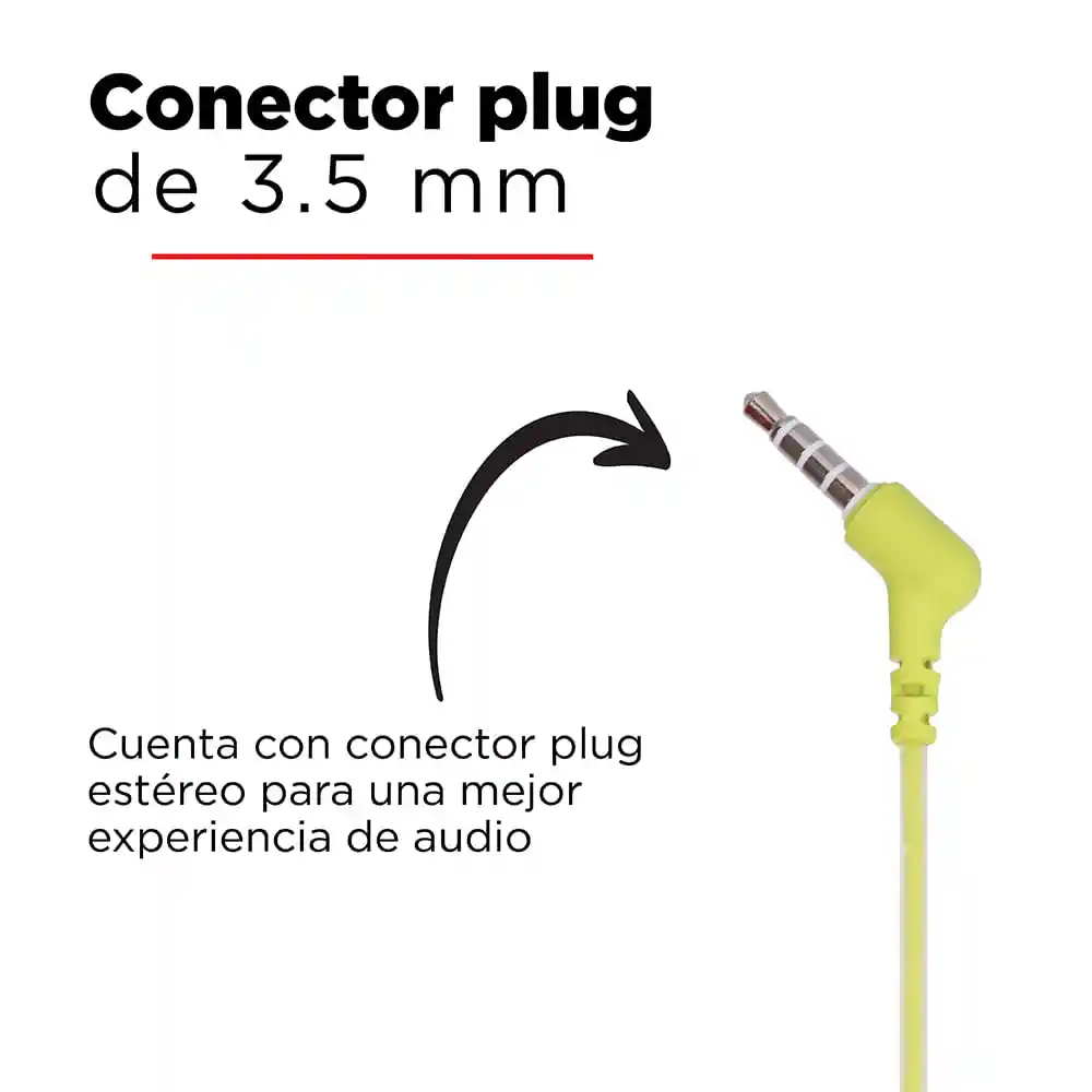 Miniso Audífonos De Cable Se383 Verde/blanco 12m