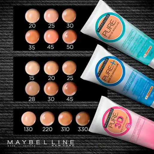Maybelline Base Pure 3D : Claro Natural 220