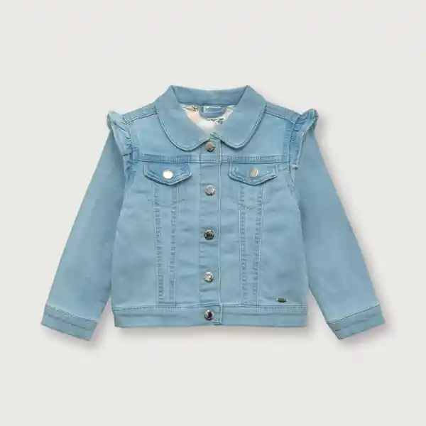 Chaqueta Denim Vuelos de Niña Celeste Talla 18M Opaline