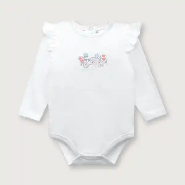 Bodies Vuelo en Hombro de Bebé Niña Blanco Talla 3M Opaline