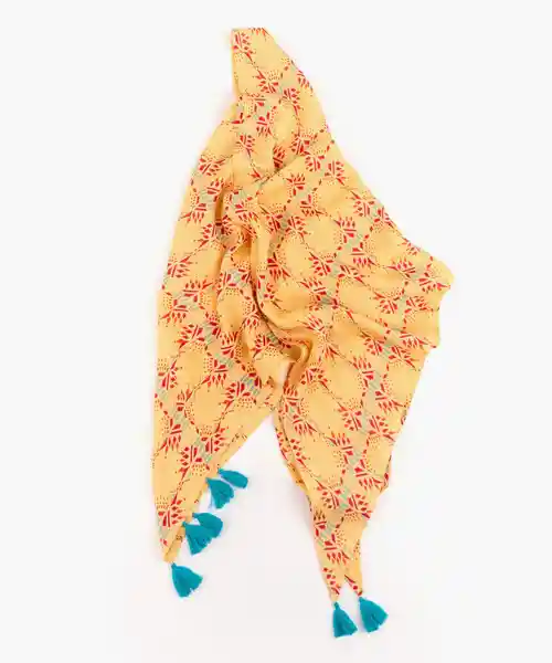 Lounge Pañuelo Triangular Boho Amarillo