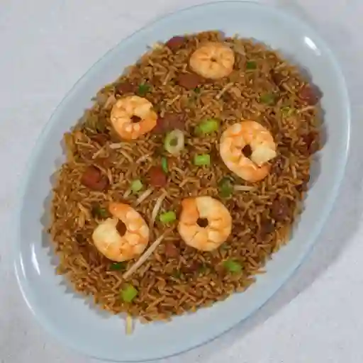Arroz chino con camarones