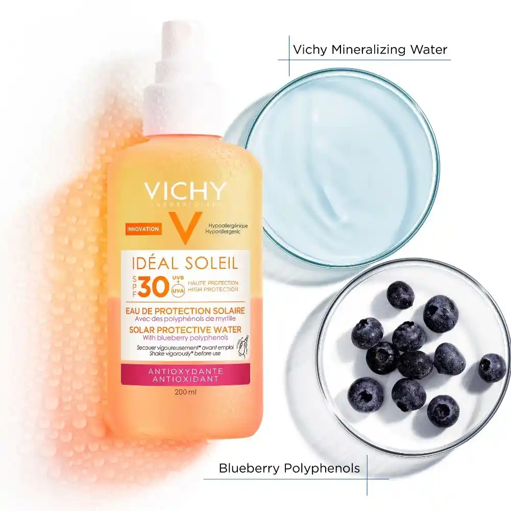 Vichy Ideal Soleil Agua Proteccion Solar Antioxidant Fps30