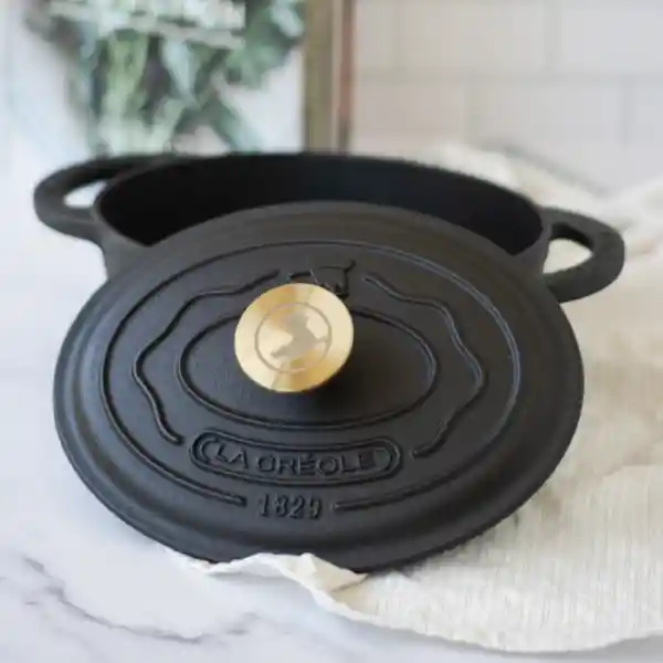 La Creole Olla Cocotte Black Matte 24 cm