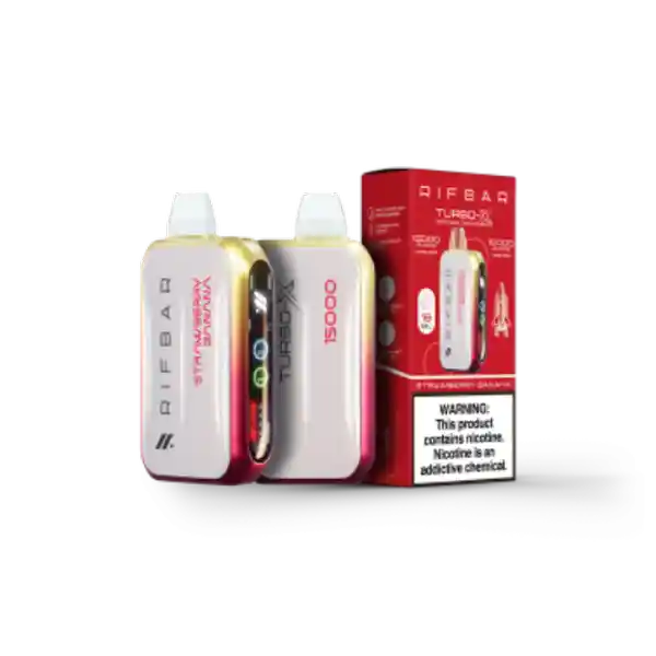 Rifbar Vapeador Turbo X Strawberry Banana 15.000 Puffs