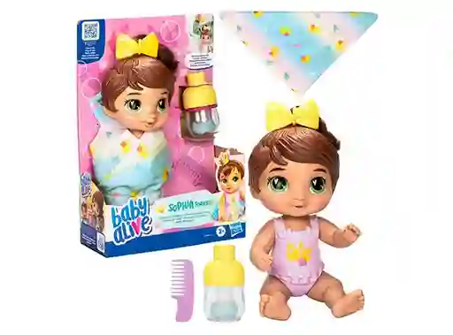 Muñeca Baby Alive Burbujas Relajantes Sophia Sparkle Cabello Castaño