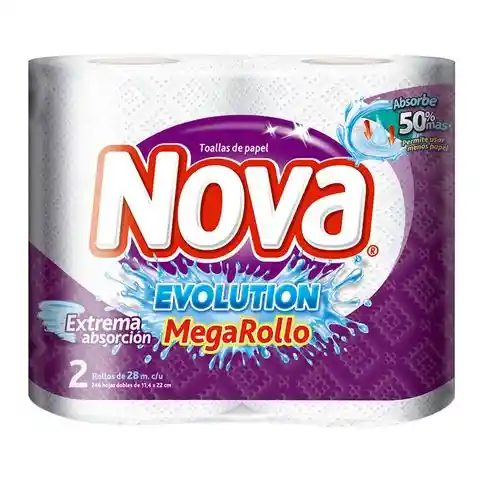 Nova Toalla de Papel Evolution Mega Rollo