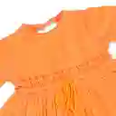 Vestido Bebé Niña Naranja Talla 6 M Pillín