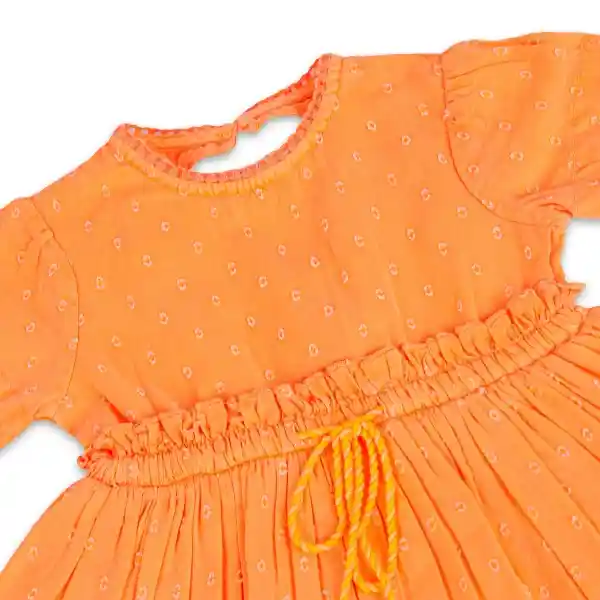 Vestido Bebé Niña Naranja Talla 6 M Pillín