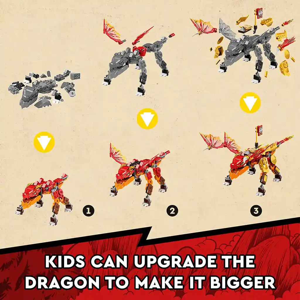 Lego Juguete de Construcción Dragón Del Fuego Evo de Kai