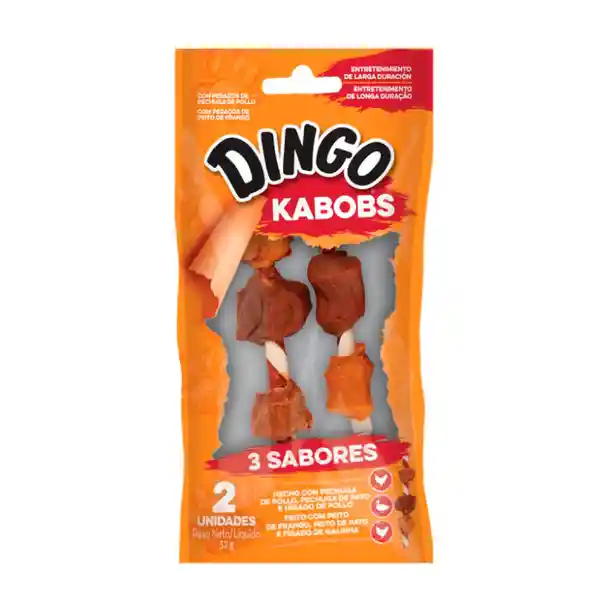 Dingo Snack Perro Kabobs 3 Sabores