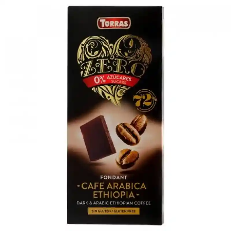 Torras Chocolate 72% de Cacao y Café Vegano Sin Azúcar