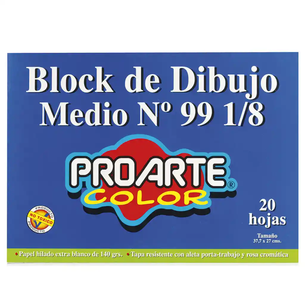 Block Proarte 99 1/8 20 Hojas 140 Gr 37.7x27 Cm