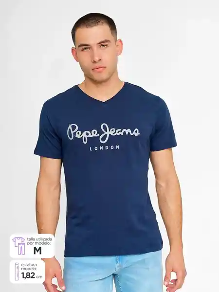Pepe Jeans Polera Manga Corta Eggo V tt Navy S