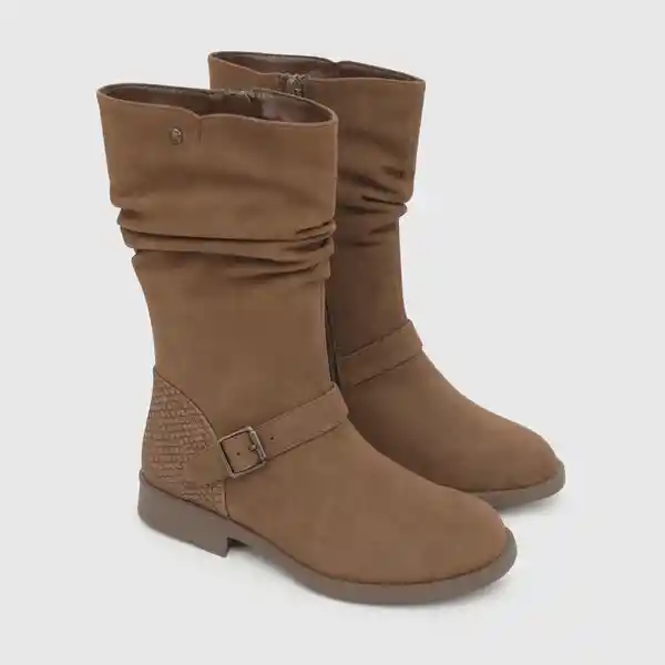 Botas Para Niña Café Talla 34 Colloky