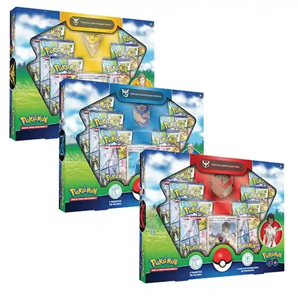 Pokémon Caja Box go Team Pin Collection Español