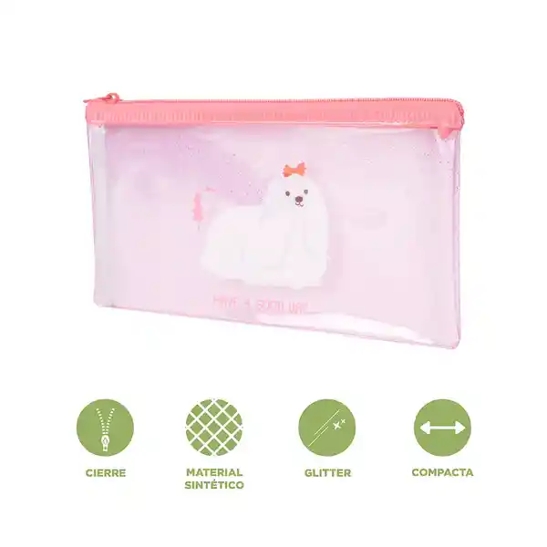 Lapicera Diseño Cachorra Rosa Miniso