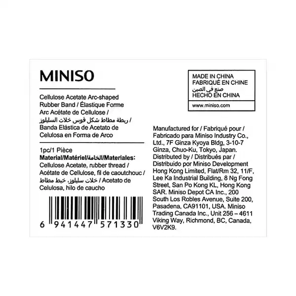 Miniso Liga Para el Cabello en Forma de Arco