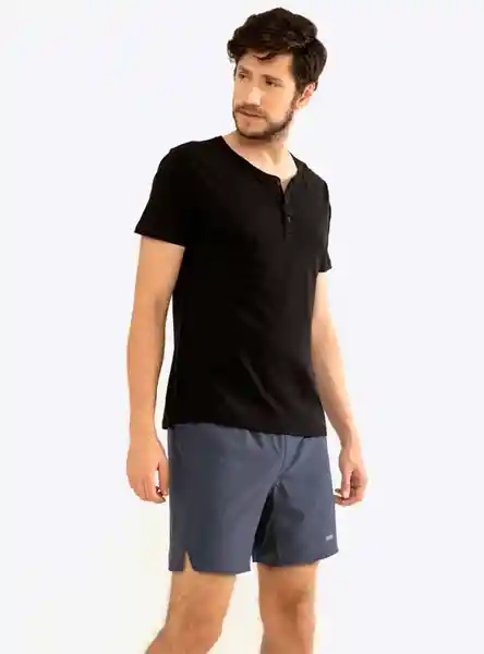 Revup Short Corto Gato Ess Hombre Azul L