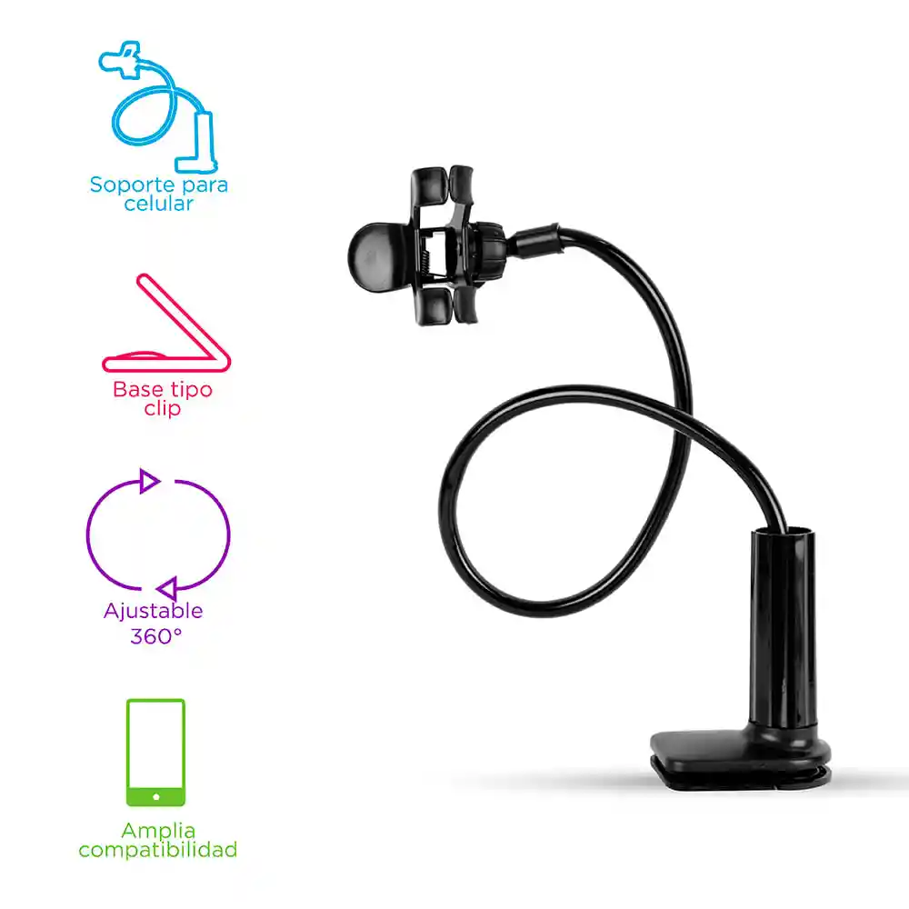 Miniso Soporte Para Celular Clip Negro