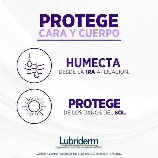 Lubriderm Crema Uv15 Proteccion Solar