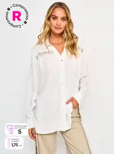 Blusa Manga Larga Dama C Ttn Crudo L S24