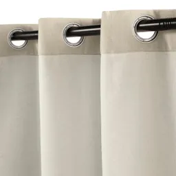 Cortina Blackout Chenille Ojetillos Gris 140 x 240 cm Casaideas