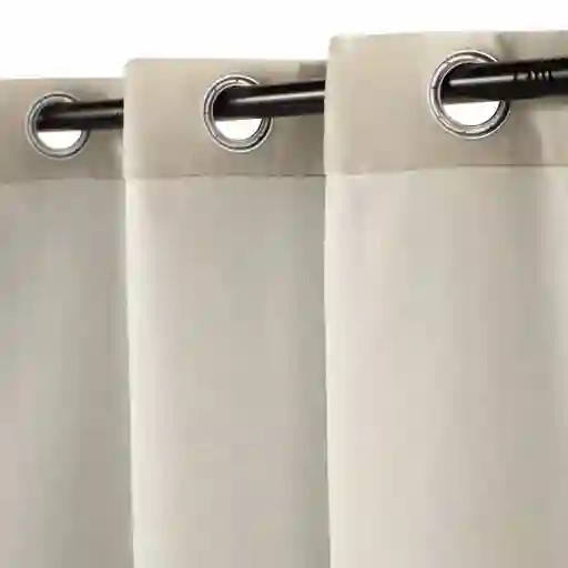 Cortina Blackout Chenille Ojetillos Gris 140 x 240 cm Casaideas