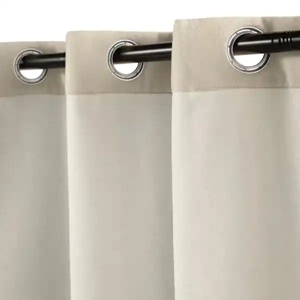 Cortina Blackout Chenille Ojetillos Gris 140 x 240 cm Casaideas