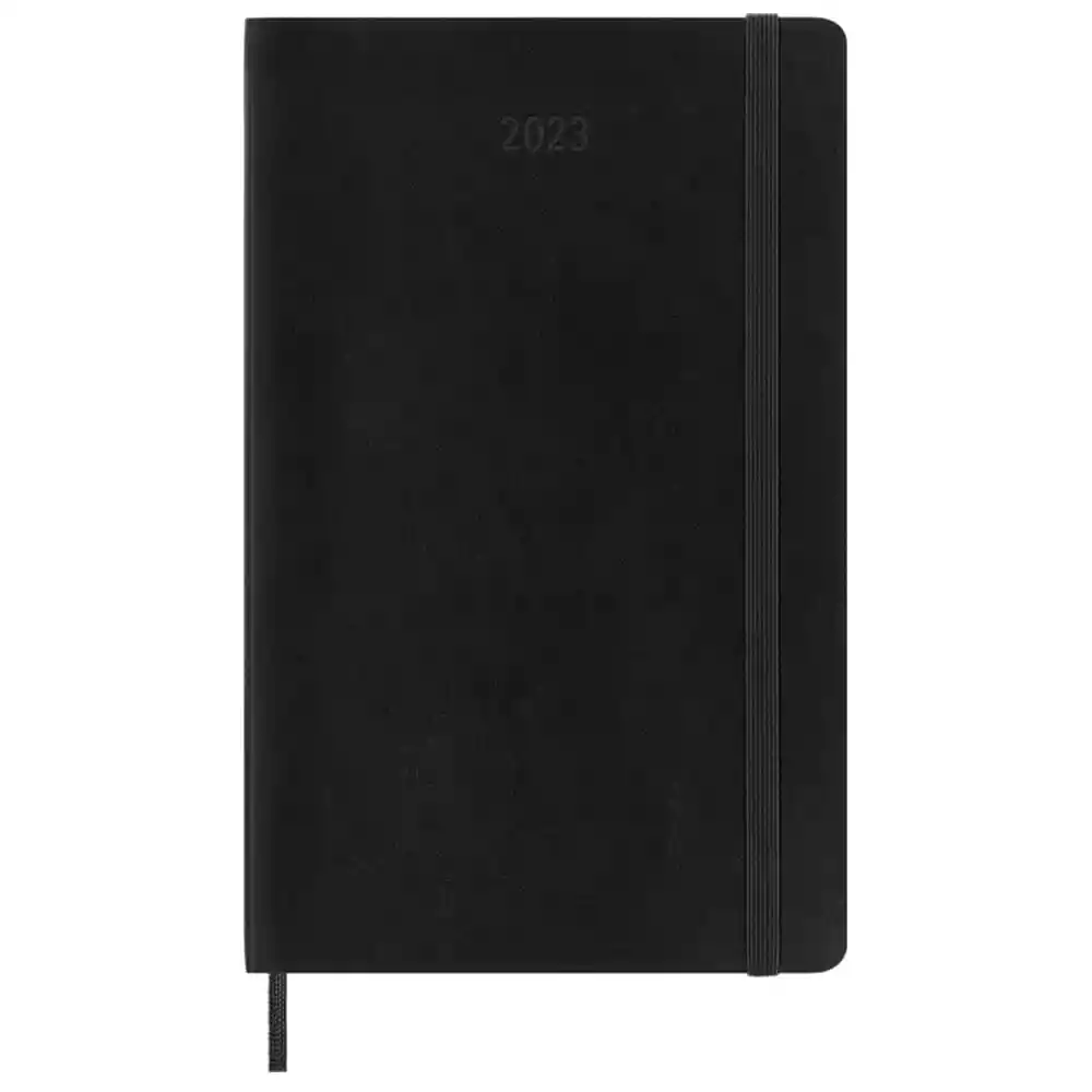 Agenda Diaria 2023 Moleskine Pasta Blanda Grande Negro