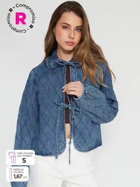 Index Chaqueta Cas Cort Deportu Color P4 Azul Denim S S25