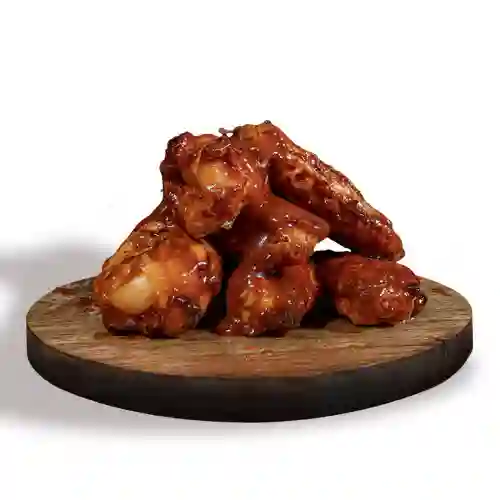 Alitas de pollo con salsa bbq
