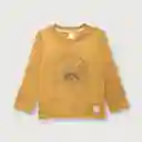 Polera de Niño Manga Roll up Amarillo Talla 2A Opaline