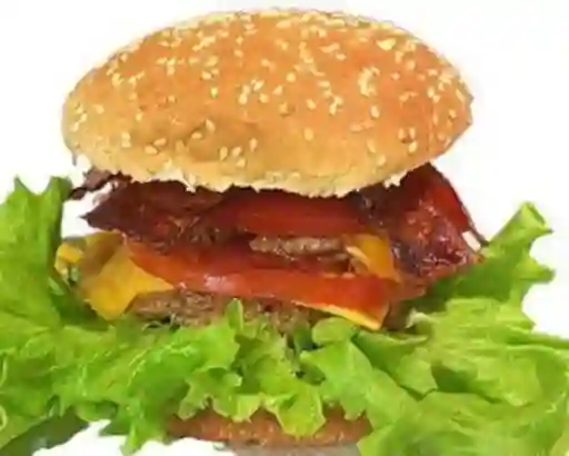 Burger el Alamo ( Doble Carne ) Papas Fritas de Cortesia