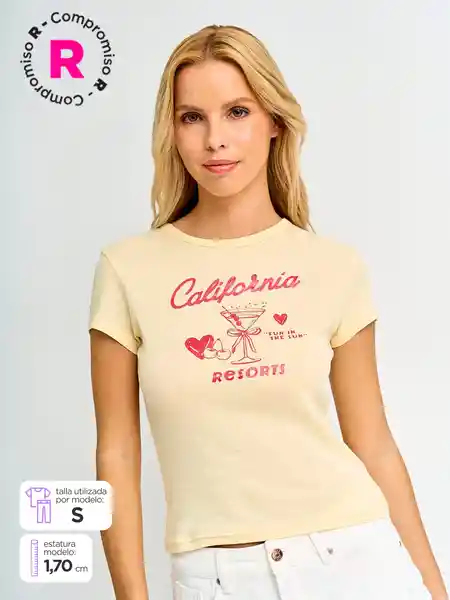 Index Polera Manga Corta Party X e Ess Rojo M S25