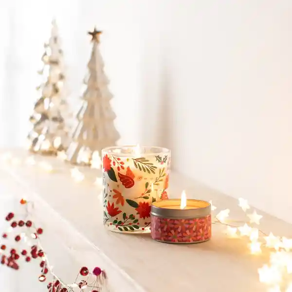 Vela de Navidad Frutos Rojos 6.5 x 4 cm Casaideas