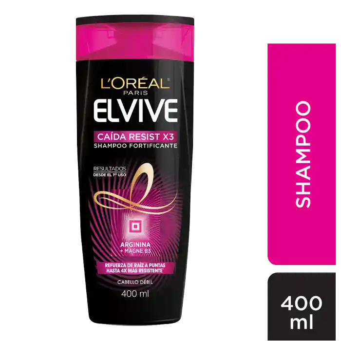 Loreal Paris-Elvive Shampoo Caída Resist X3