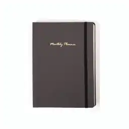 Miniso Cuaderno de Espiral Con Plan Mensual Negro 80 Hojas