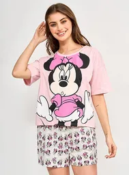 Mickey & Minnie Pijama Navi Rosado M V25