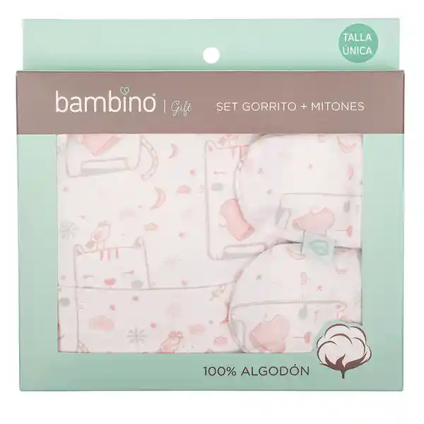 Bambino Set de Gorrito + Mitones