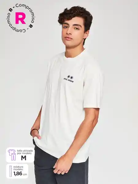 Index Polera Manga Corta M2 Farzan Blanco M SS25