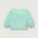 Polerón Cuello Bobo de Niña Aqua Talla 6M Opaline