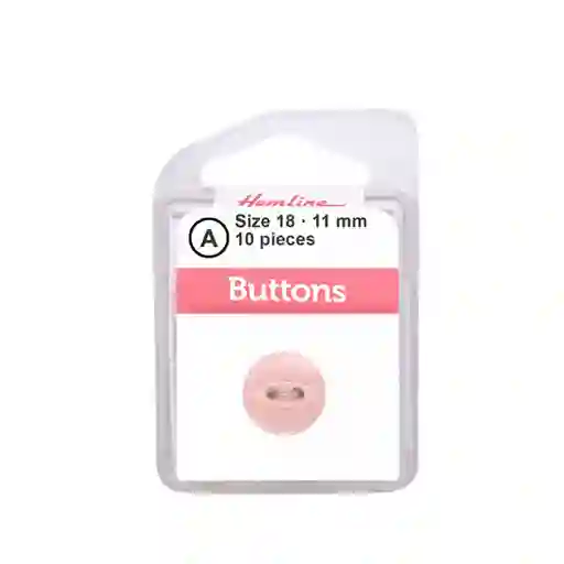 Botón Plástico Ojo De Pez Rosado 11mm 10 D Hb00418.15 11mm 10