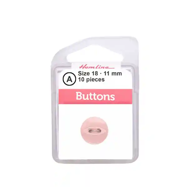 Botón Plástico Ojo De Pez Rosado 11mm 10 D Hb00418.15 11mm 10