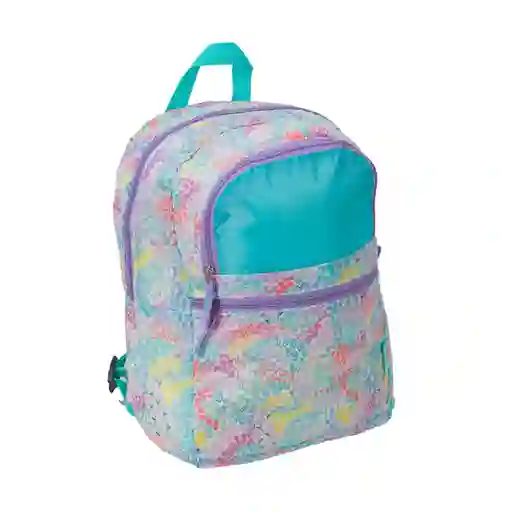 Mochila Plegable Lila y Blanco