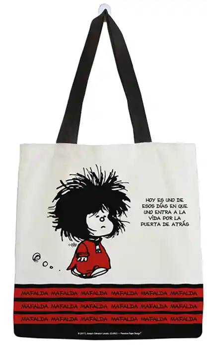 Bolsa Algodon Grande Mafalda Chascona 1 Roja