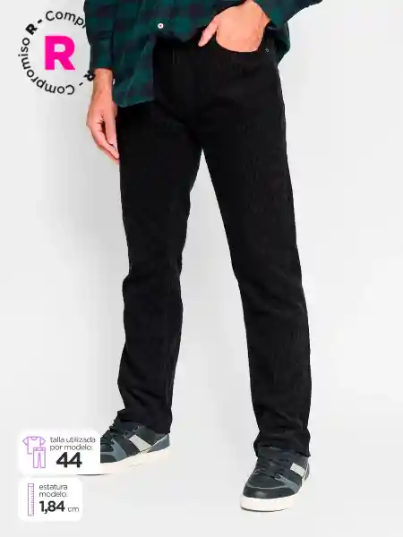 Kenneth Stevens Pantalón Cotele Negro 54 FW25