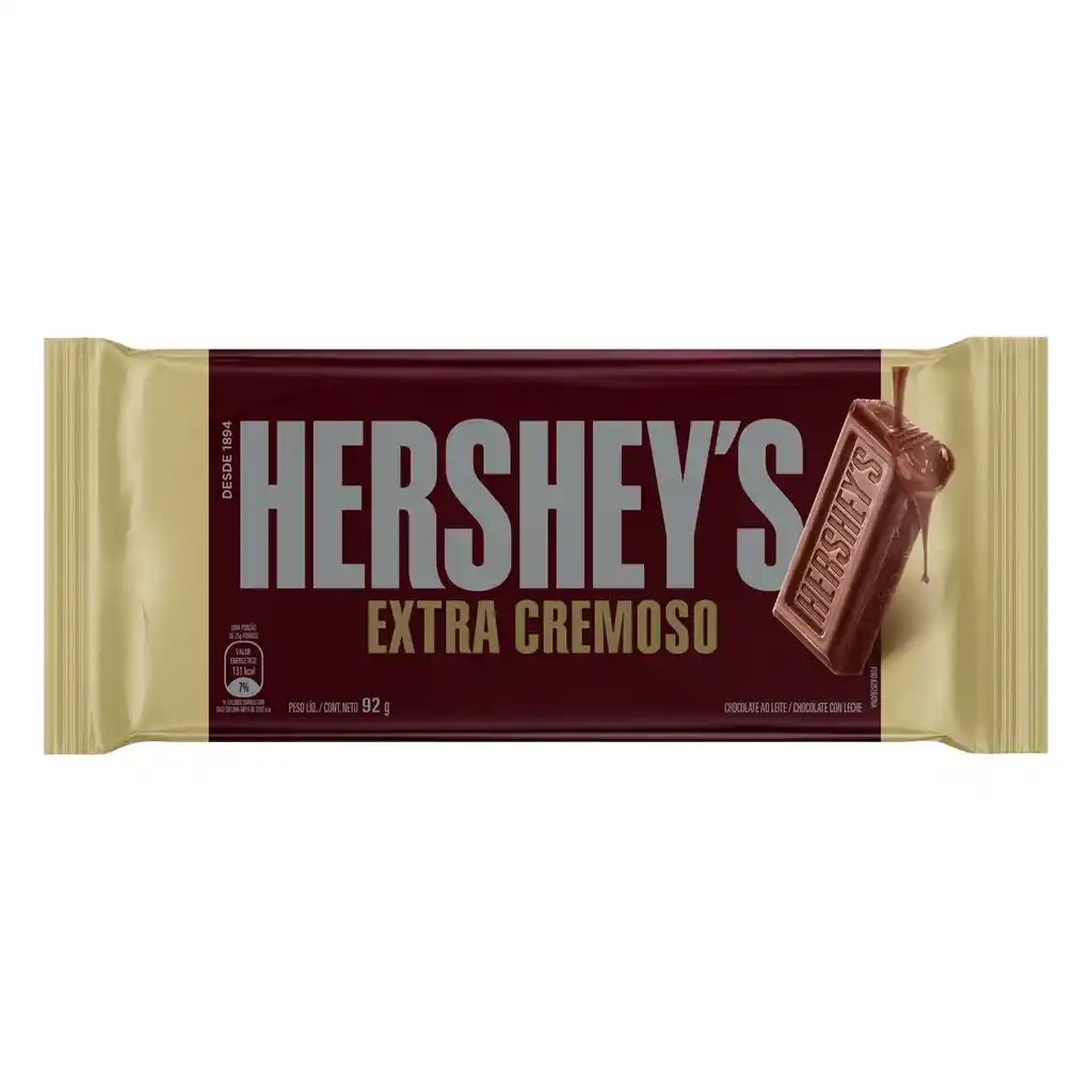 Hersheys Barra De Chocolate Extra Cremoso