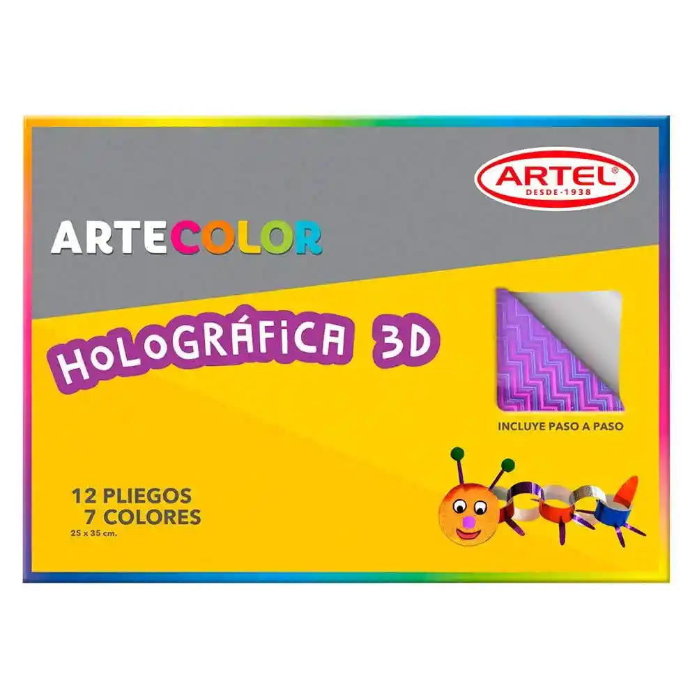 Estuche Artecolor Papel Holográfico Artel